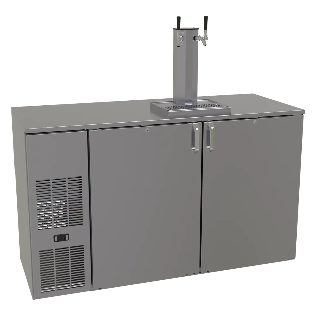 Glastender C1FB60-DD 60" Draft Beer Cooler, 20" Door, Stainless Steel Interior, R290 Refrigerant