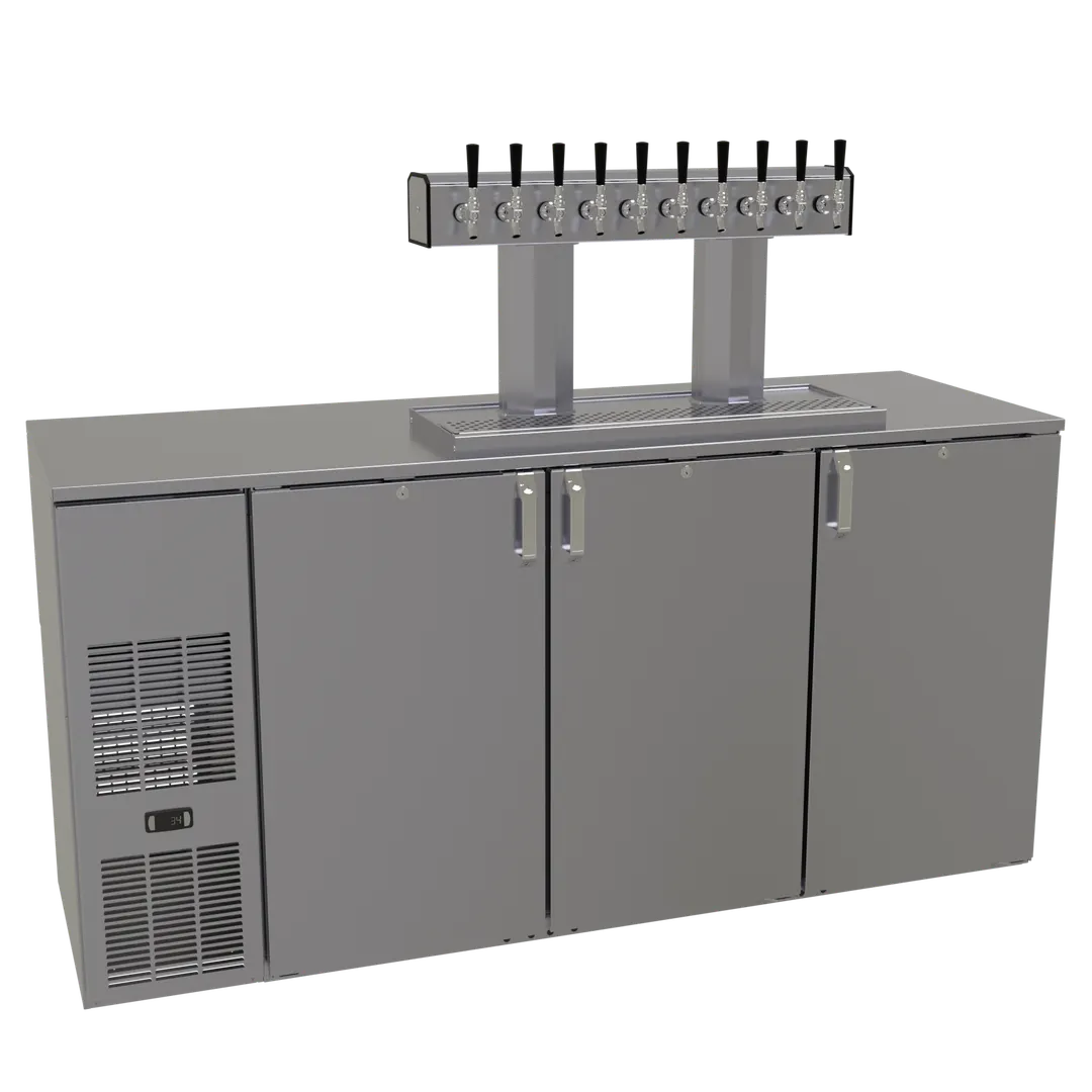 Glastender C1FB72-DD Cooler, Reach‑In, 72" Wide, 16" Door, LED, 1" Top, R290, 1/4 HP, NSF‑7, cETLus