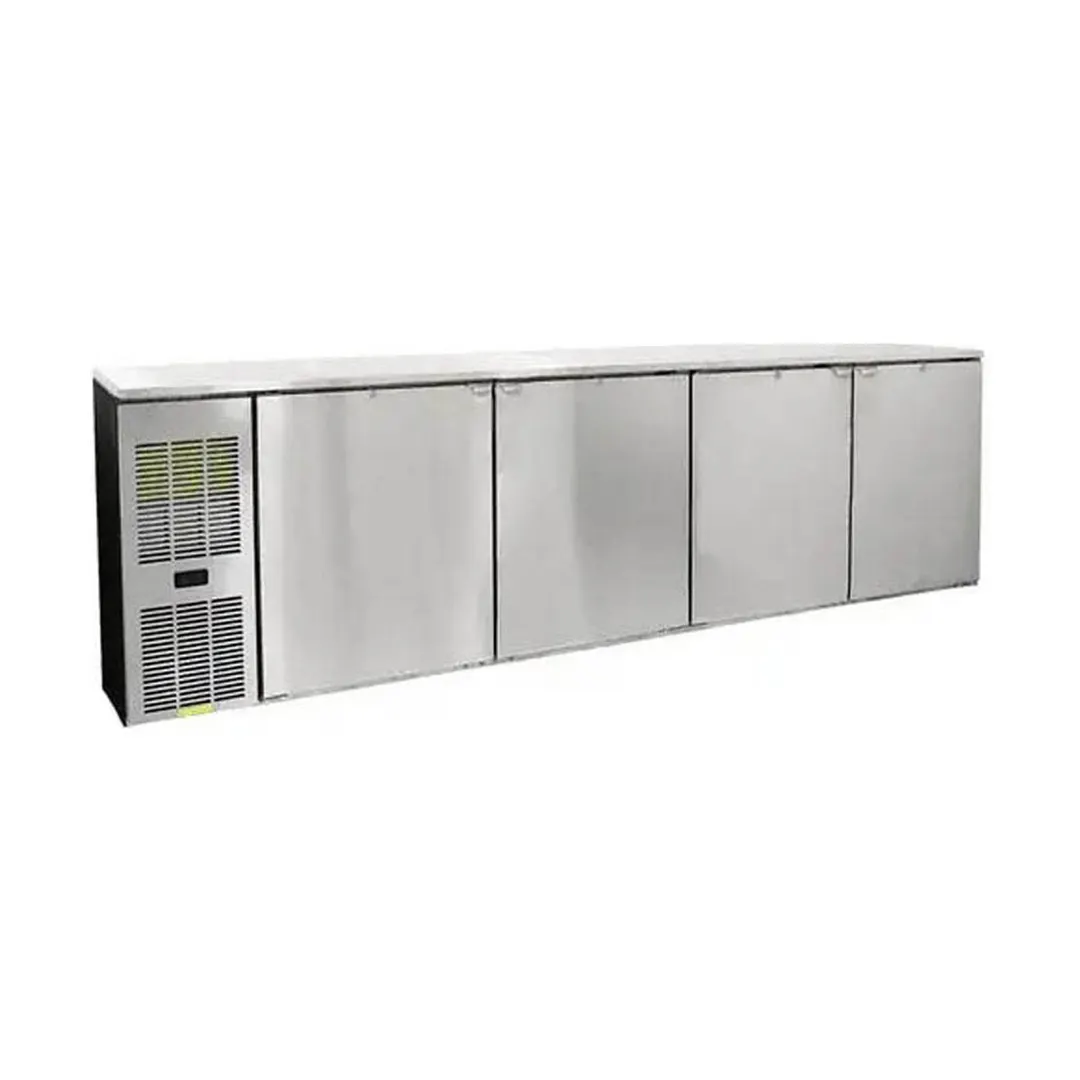 Glastender C1FU108 108" 4-Section Undercounter Refrigerator w/ 4 Solid Doors, 24.4 cu ft