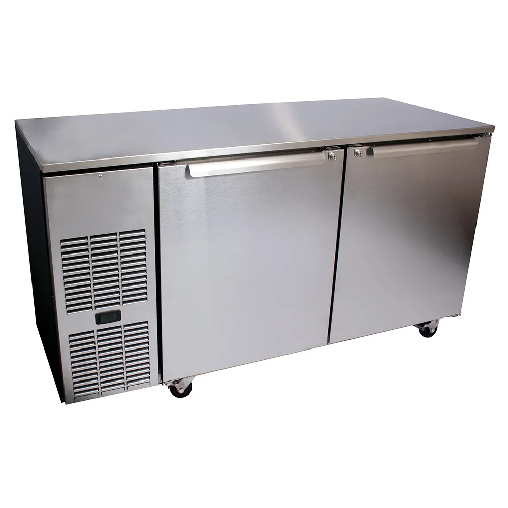 Glastender C1FU52 52" 2-Section Undercounter Refrigerator w/ 2 Solid Doors, 9.4 cu ft