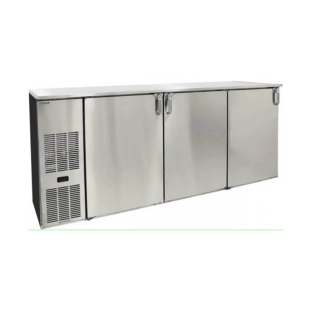Glastender C1FU84 84" 3-Section Undercounter Refrigerator w/ 3 Solid Doors, 17.78 cu ft