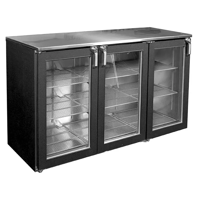 Glastender C1RB72 72" 3 Section Back Bar Cooler with Solid Door