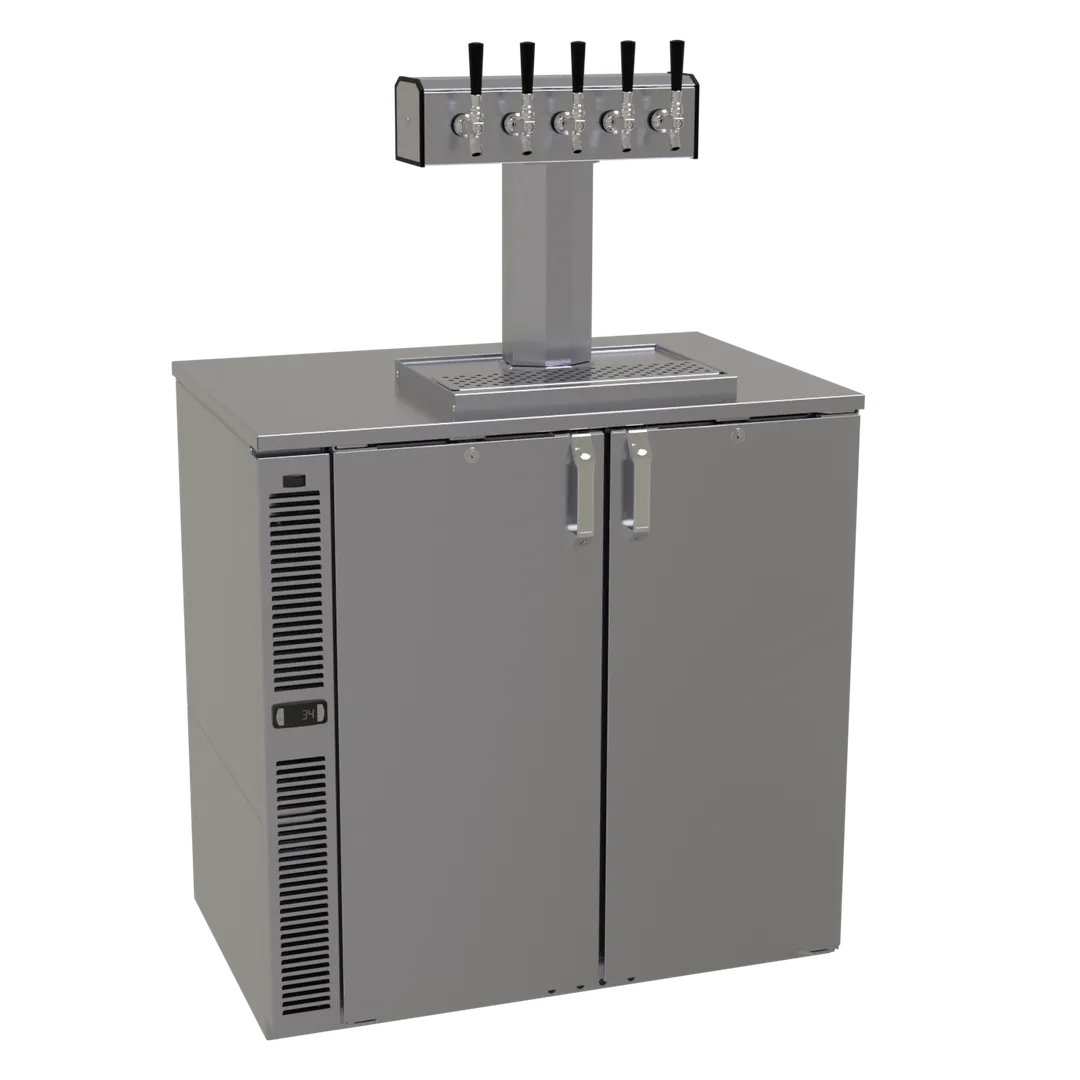 Glastender C1SB28-DD 28" Draft Beer Cooler – Reach-In, 20" Door, Keg Rack, R290, 1/8 HP, cETLus