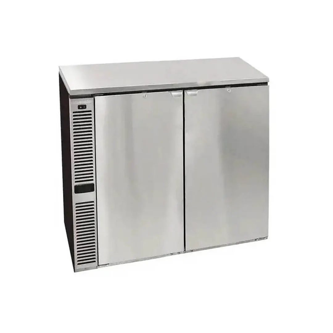 Glastender C1SU36 36" 2-Section Undercounter Refrigerator w/ 2 Solid Doors, 7.6 cu ft