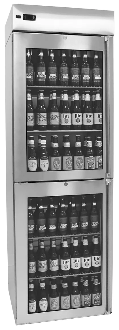 Glastender C1TH24H Refrigerated Back Bar Cabinet w/ 2-Section, 20"W Door Opening, 1-Zone