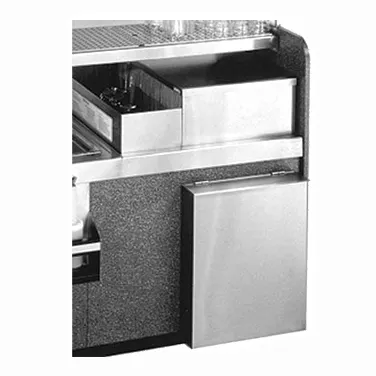 Glastender CDRY Clip-On Dry 12" Waste Bin, Stainless Steel, Clip Mount