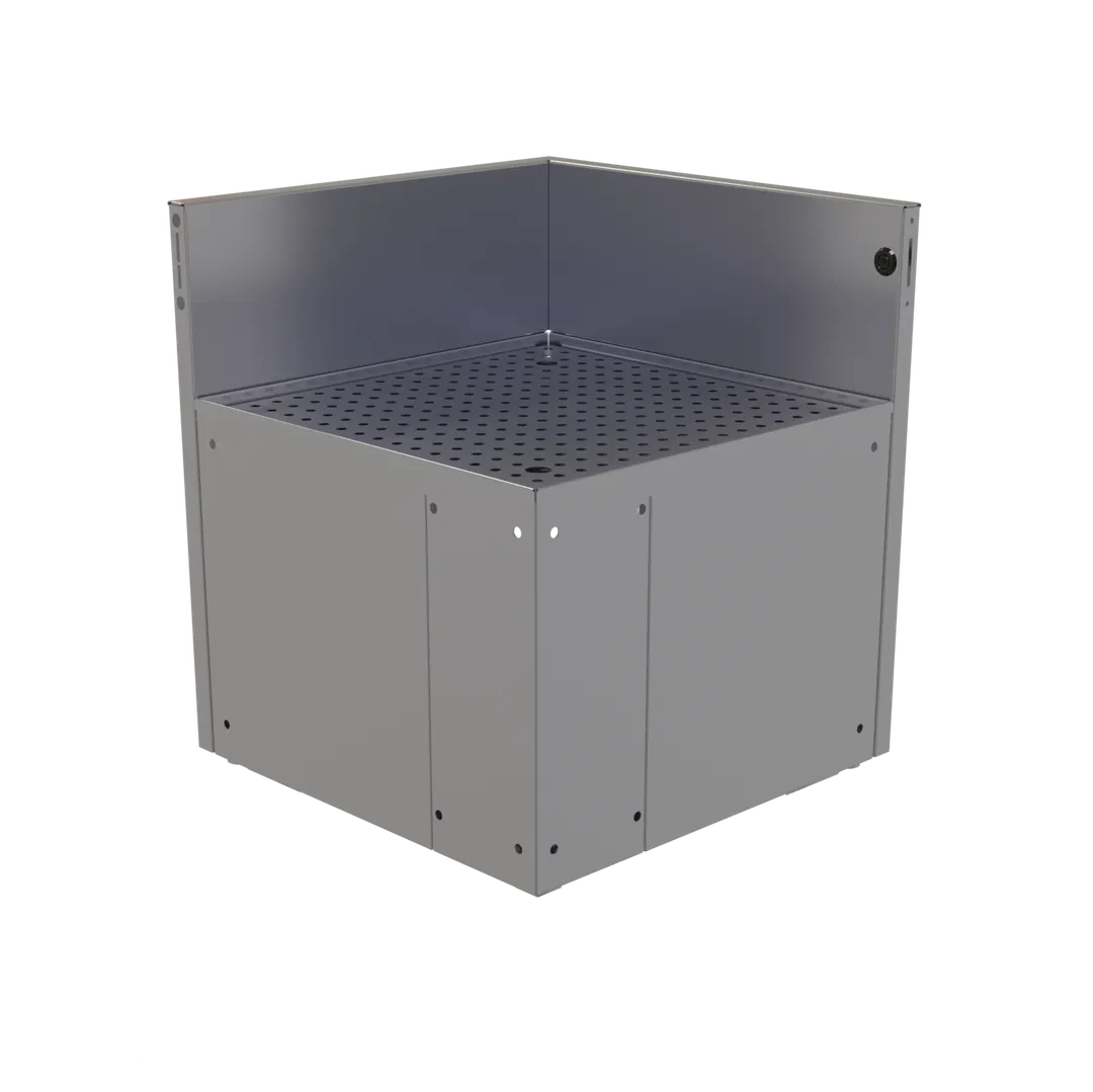 Glastender CIR-19/19 Underbar Inside Rectangle Corner Drainboard