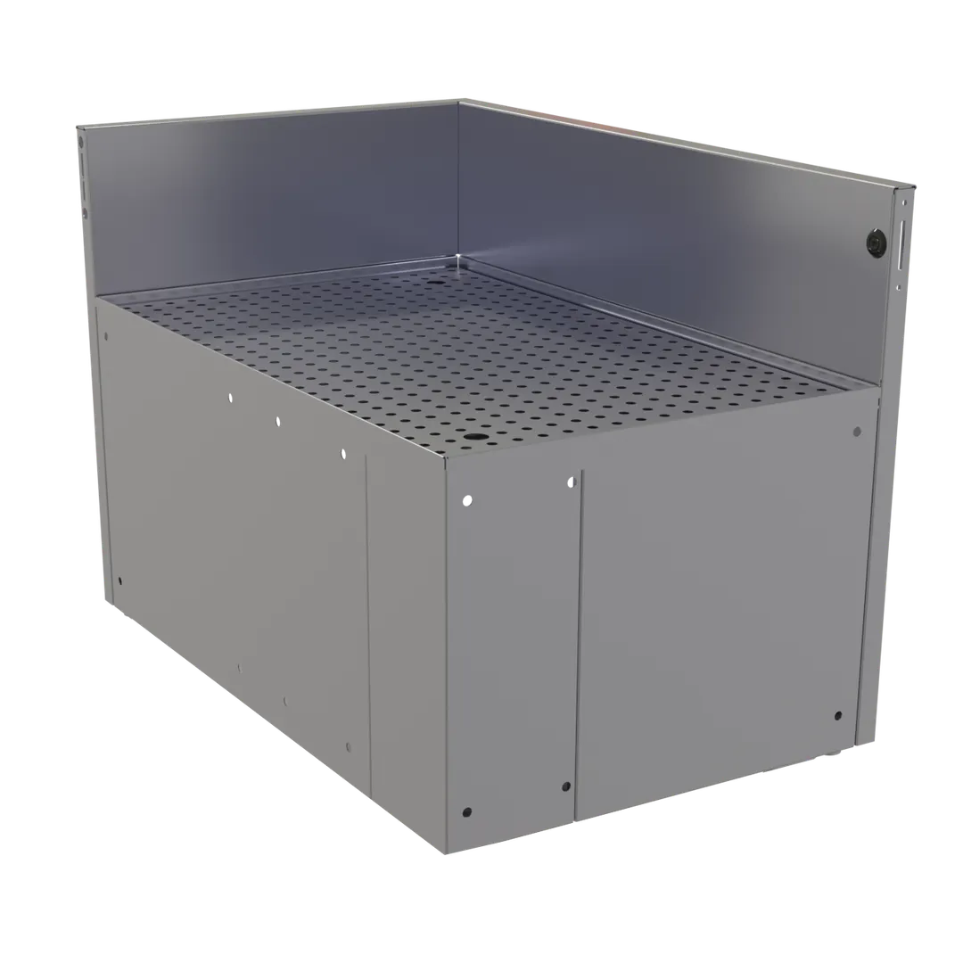 Glastender CIR-19/30L Underbar Inside Rectangle Corner Drainboard