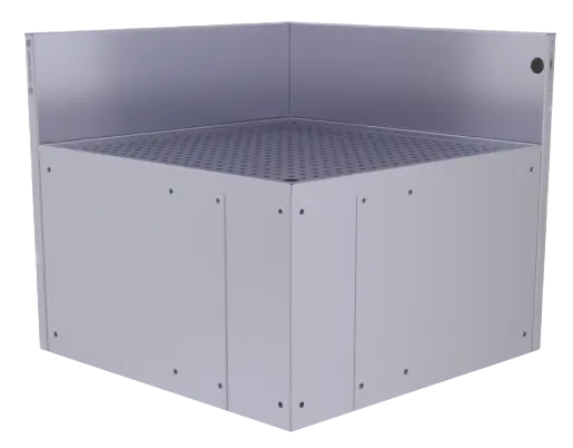 Glastender CIR-24/24 Underbar Inside Rectangle Corner Drainboard