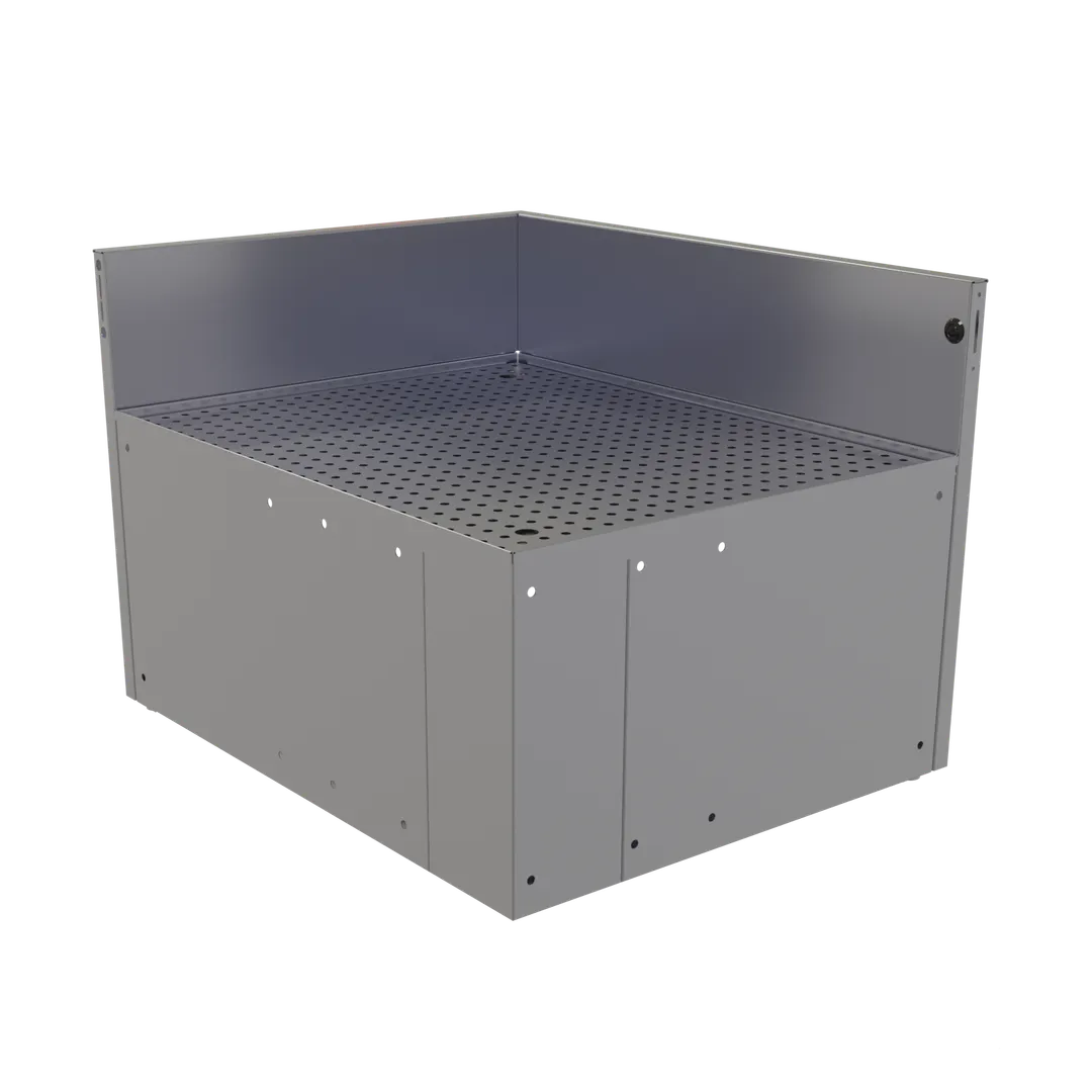Glastender CIR-24/30L Underbar Inside Rectangle Corner Drainboard