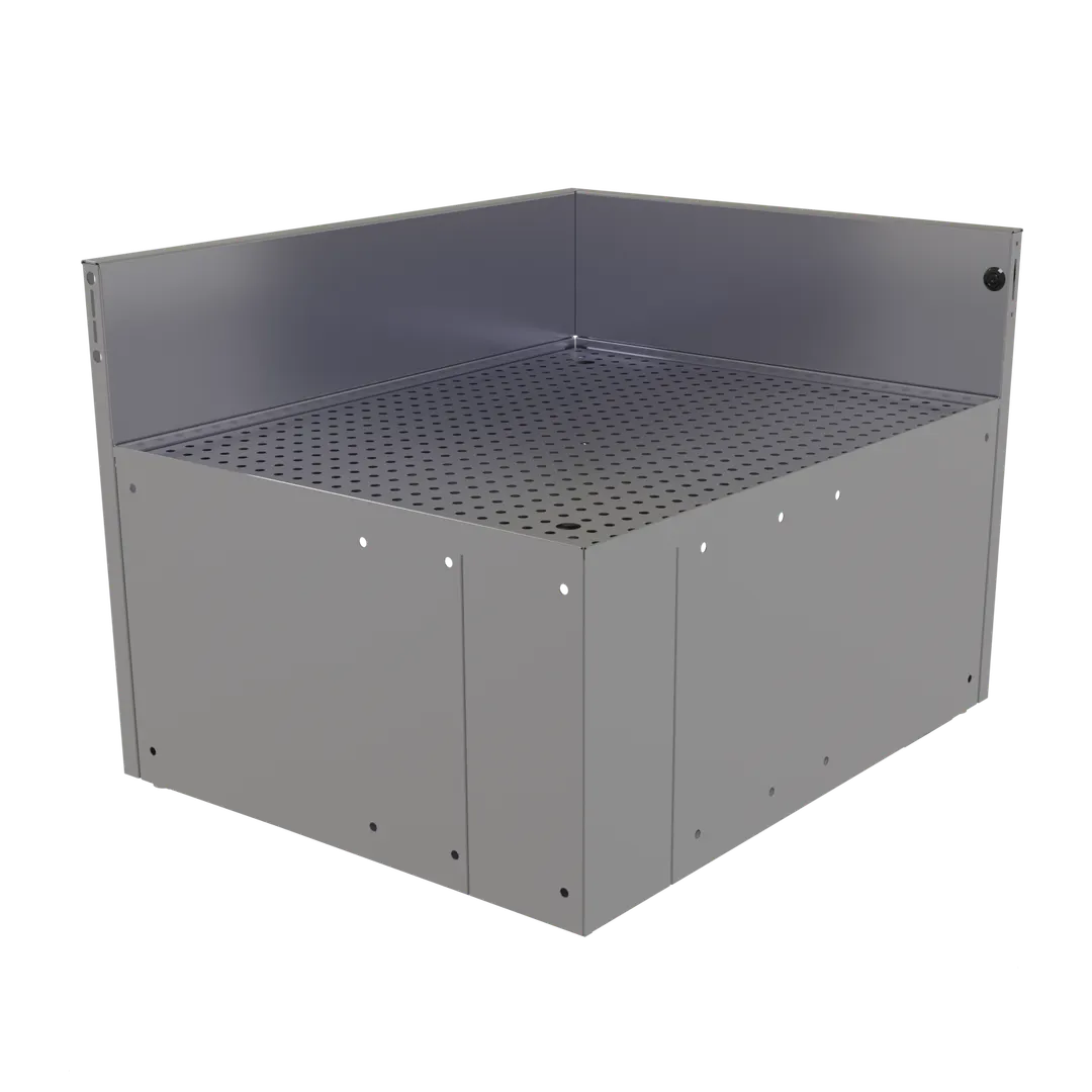 Glastender CIR-24/30R Underbar Inside Rectangle Corner Drainboard
