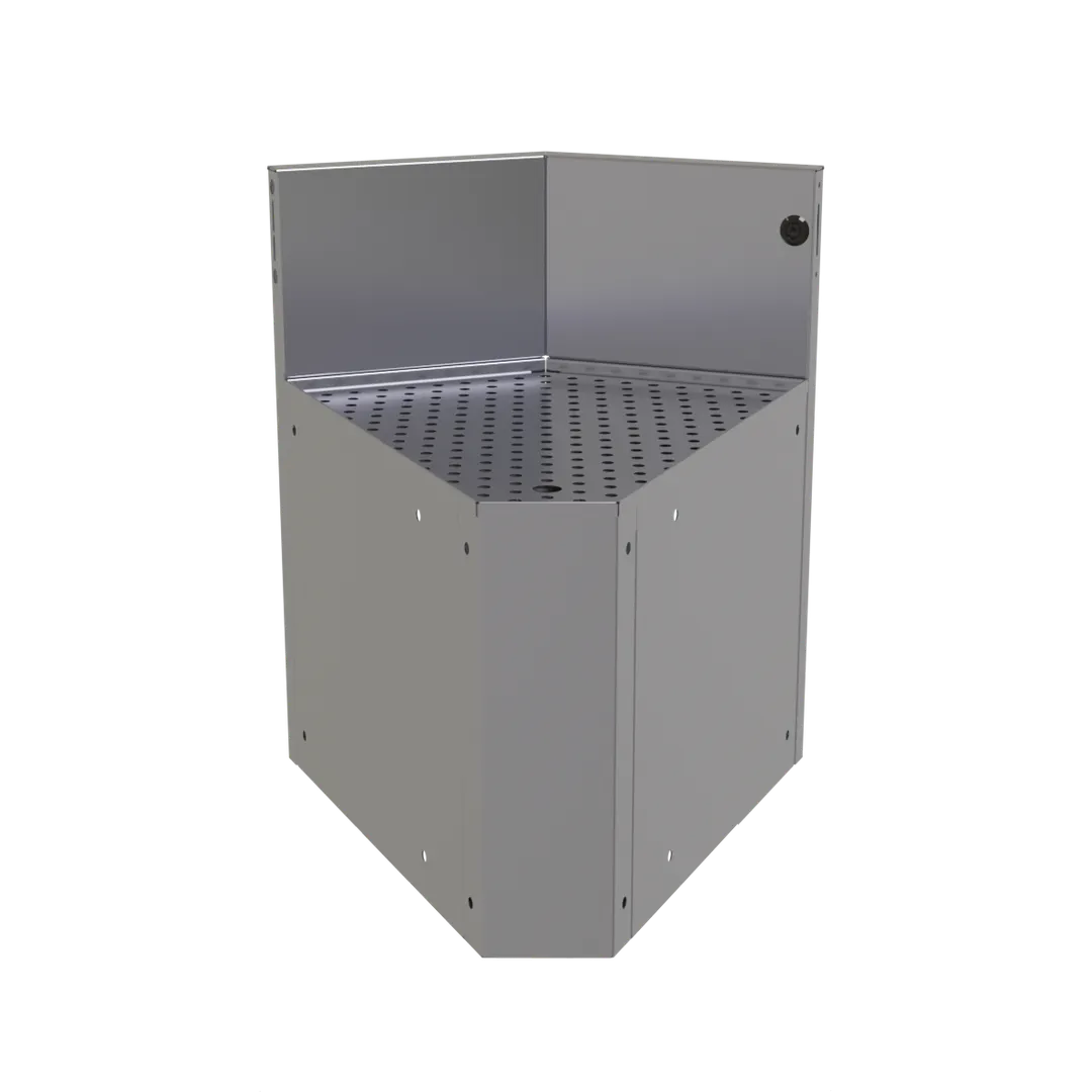Glastender CIWA-45 Underbar Inside Wedge Corner Drainboard