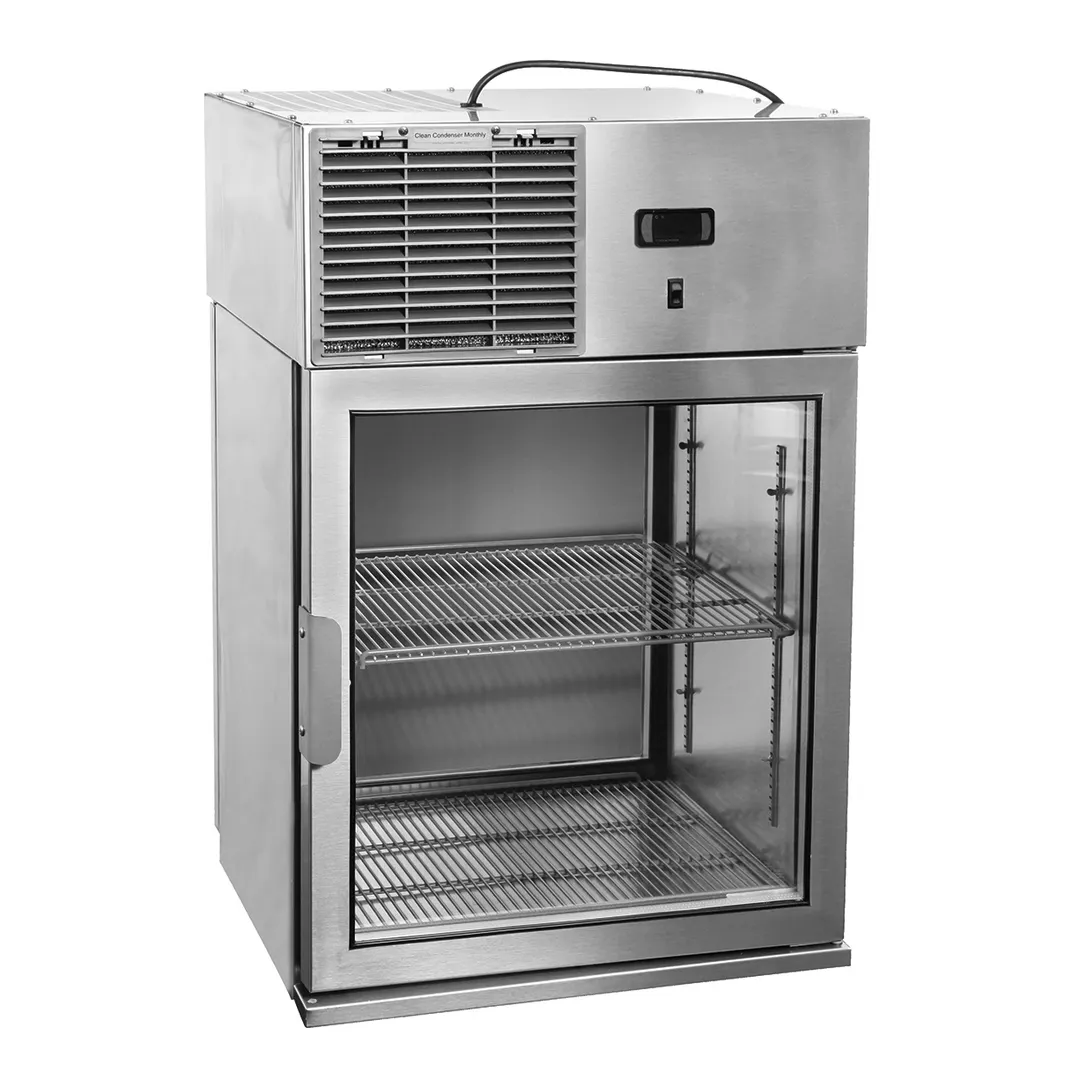 Glastender CM24 24" Pass-Thru Countertop Glass Door Refrigerator, 4.7 cu. ft.