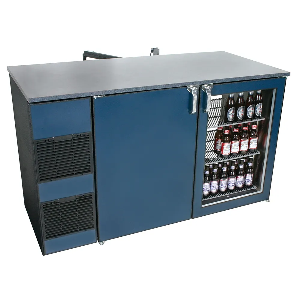 Glastender CP1FB60 60" Pass-Thru Solid Door Back Bar Refrigerator