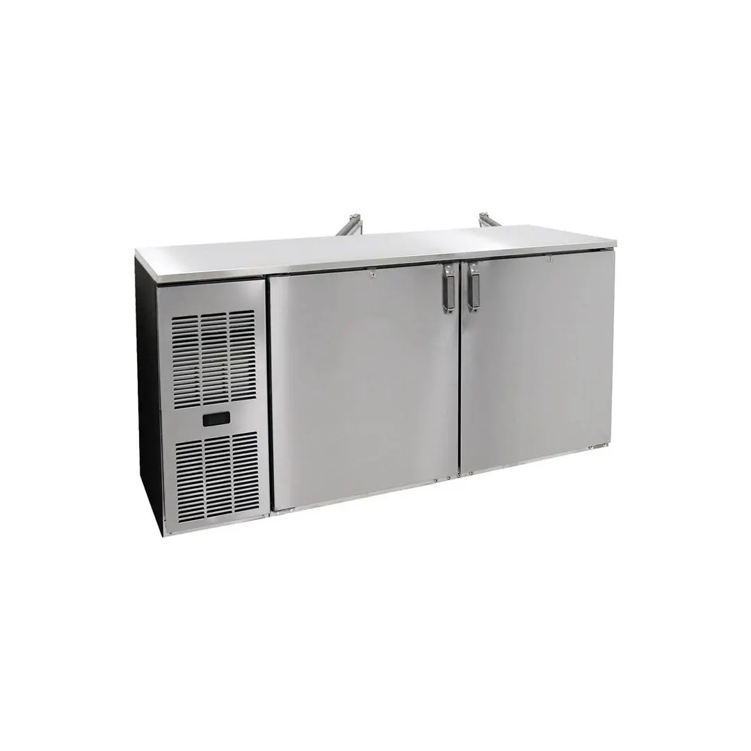 Glastender CP1FL60 60" Pass-Thru Solid Door Back Bar Refrigerator