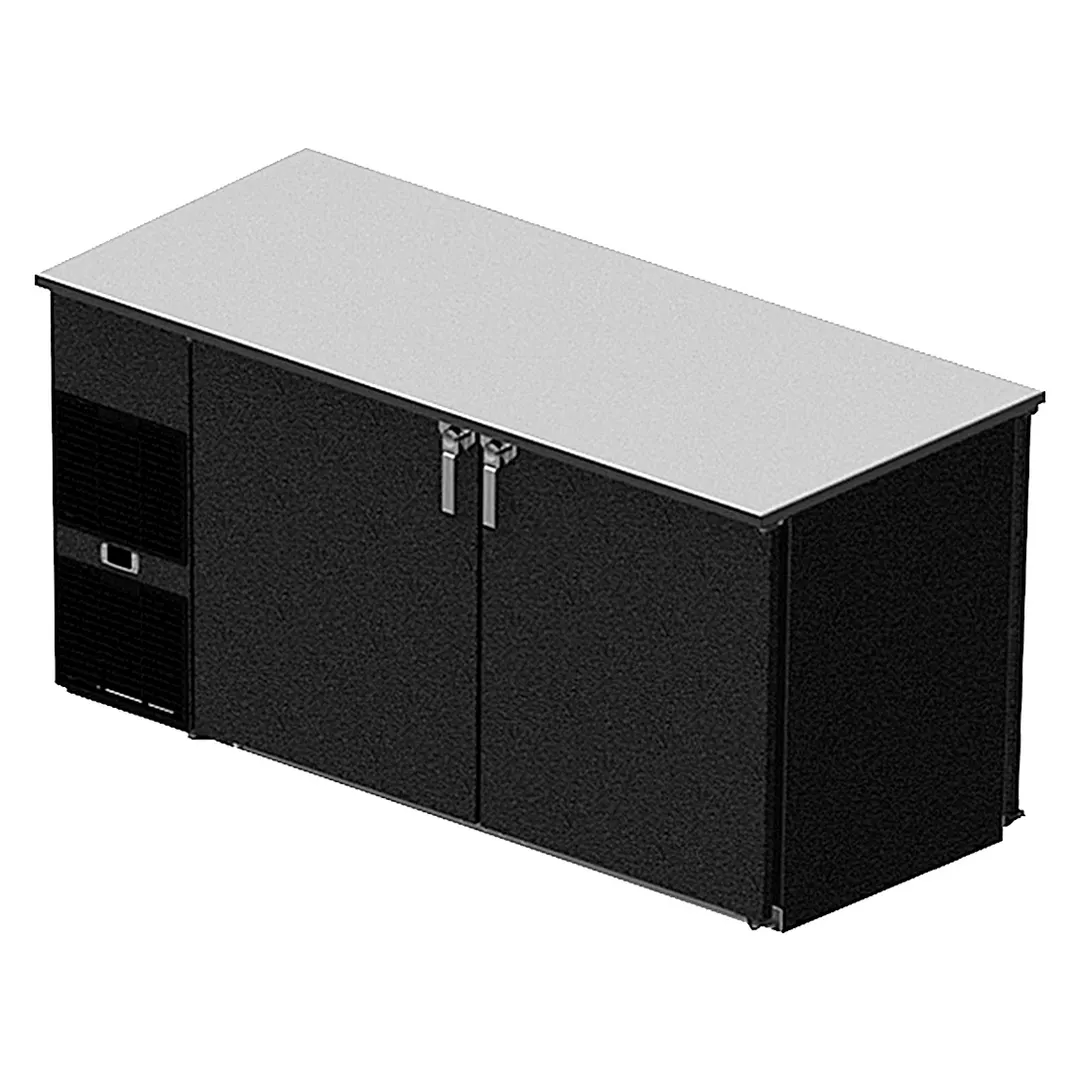Glastender CP1FL84 84" Pass-Thru Solid Door Back Bar Refrigerator