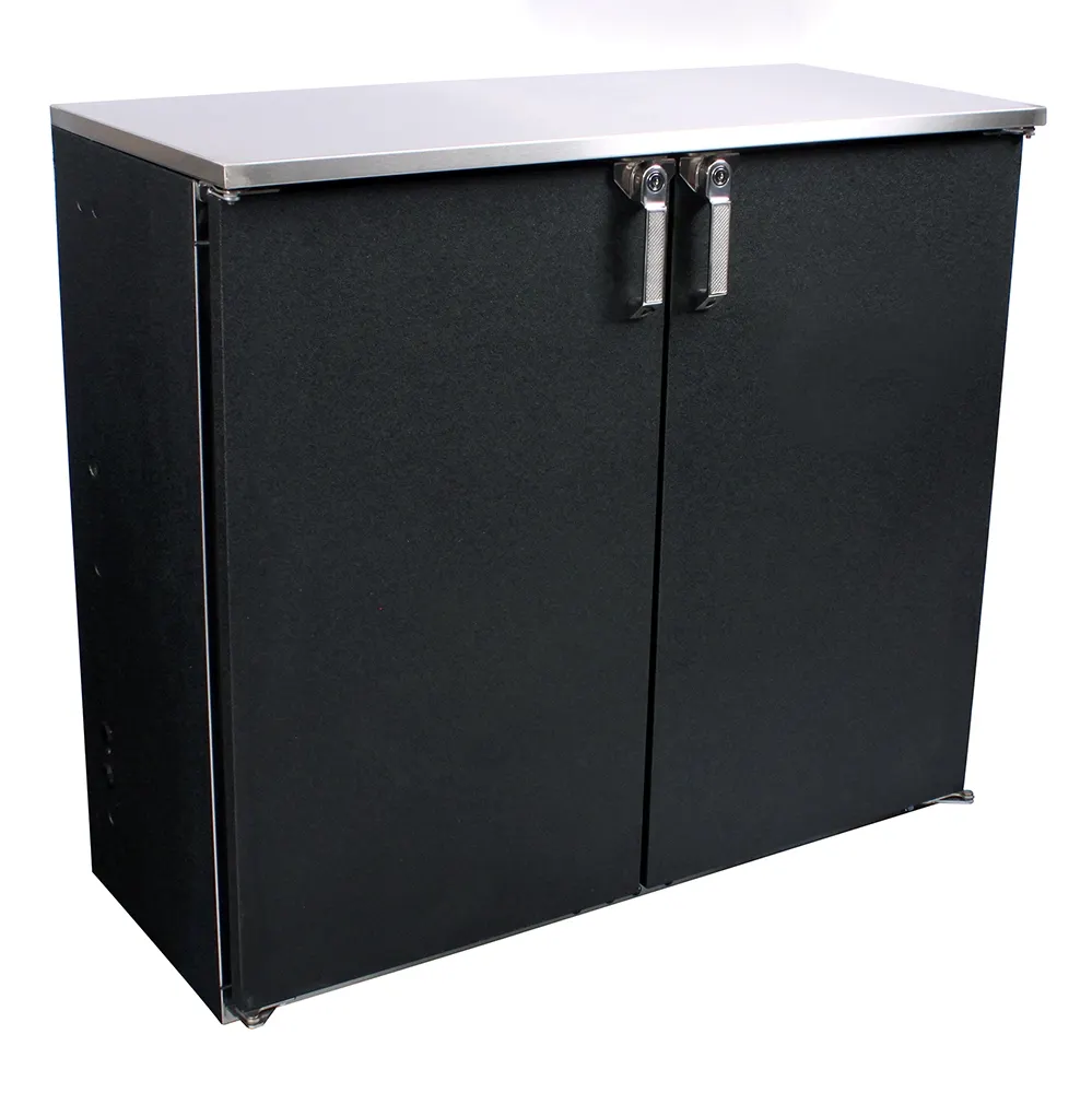Glastender CS1RB60 60" 3 Section Back Bar Refrigerator with Solid Door