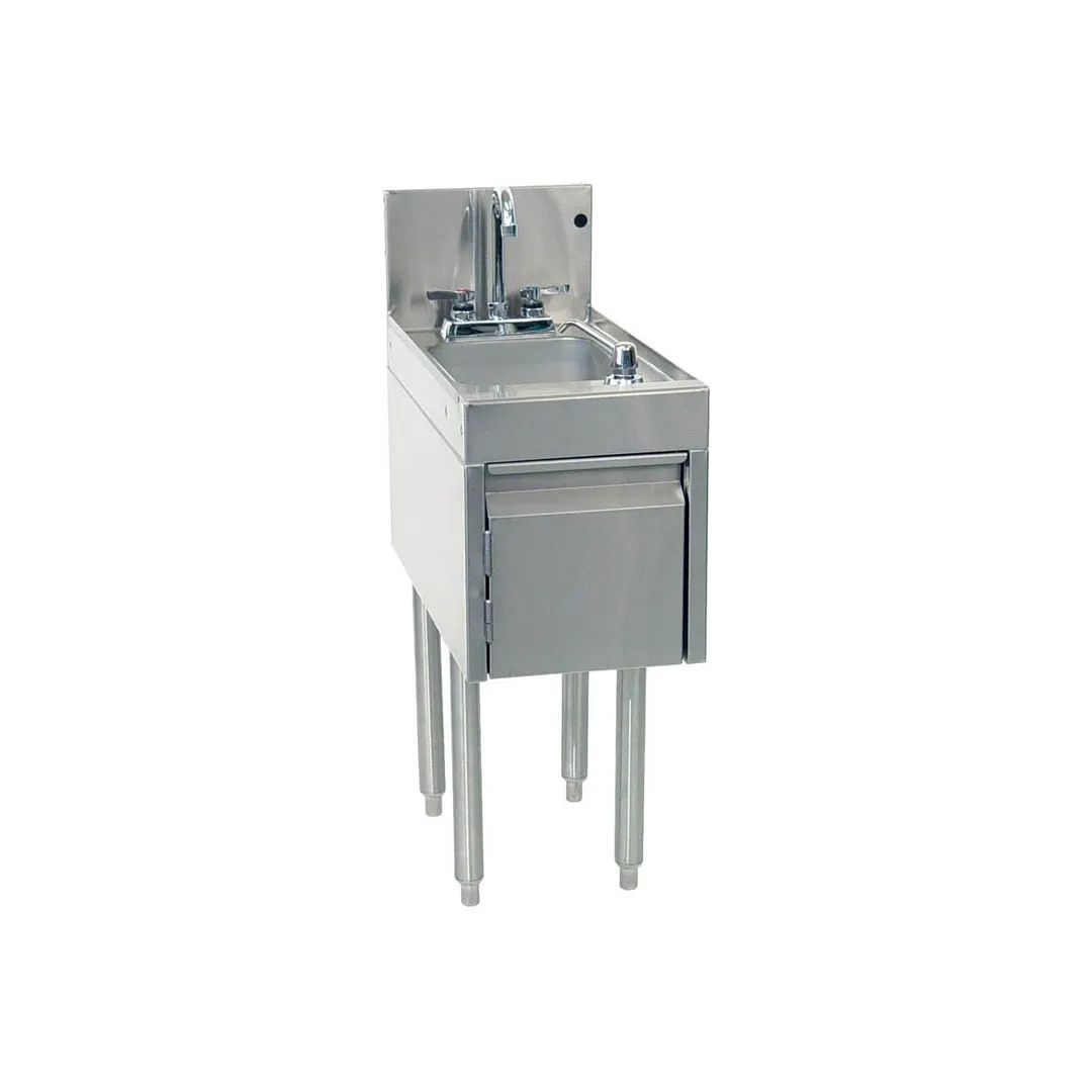 Glastender DHSB-18 18" Free Standing Underbar Hand Sink Unit with Soap & Towel Dispenser