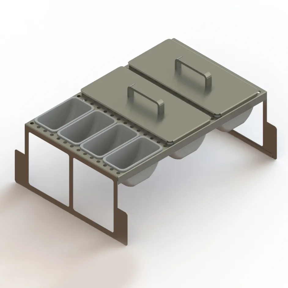 Glastender DICF-18B Drawer Insert - Condiment Bar-Profile Cooler, 18" Door Opening, Holds 12 Cups