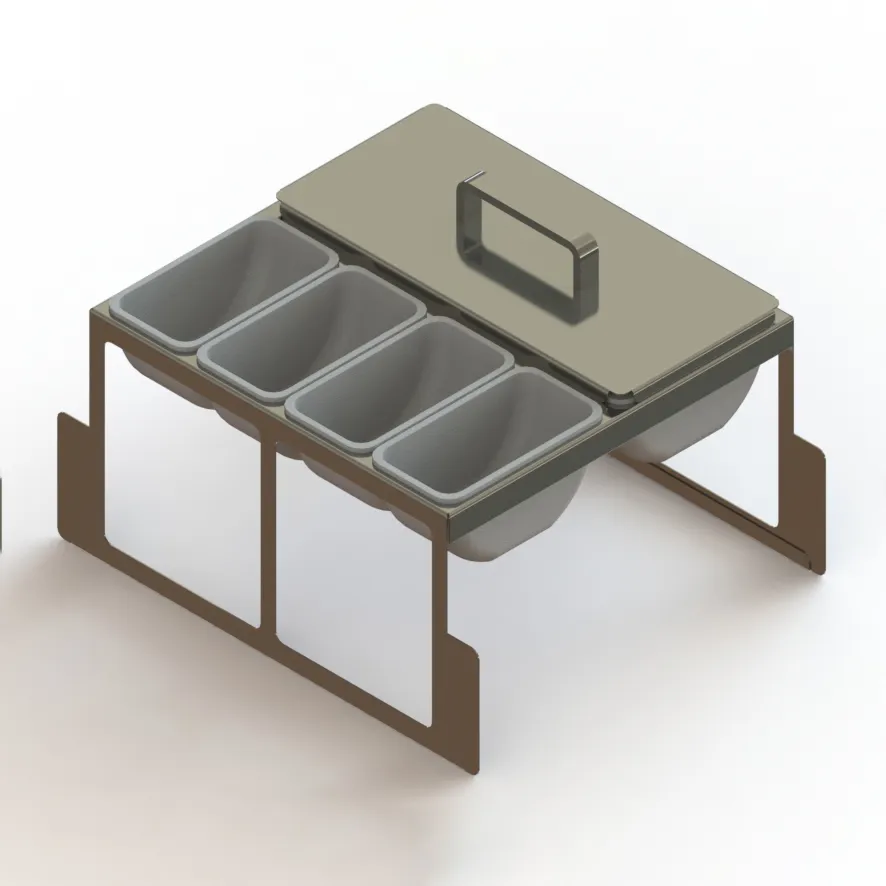 Glastender DICP-17B Drawer Insert - Condiment Organizer, 17-1/2" Door Opening, 8-Cup Capacity, Steel
