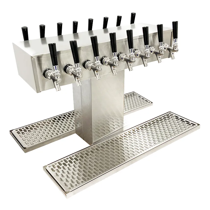 Glastender DT-16-MFR Double-Sided Draft Dispensing Tower w/ 4.25" Tower, 16 Faucets
