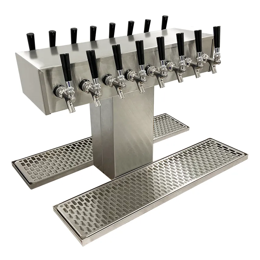 Glastender DT-16-SSR Double-Sided Draft Dispensing Tower w/ 6.75" Tower, 16 Faucets