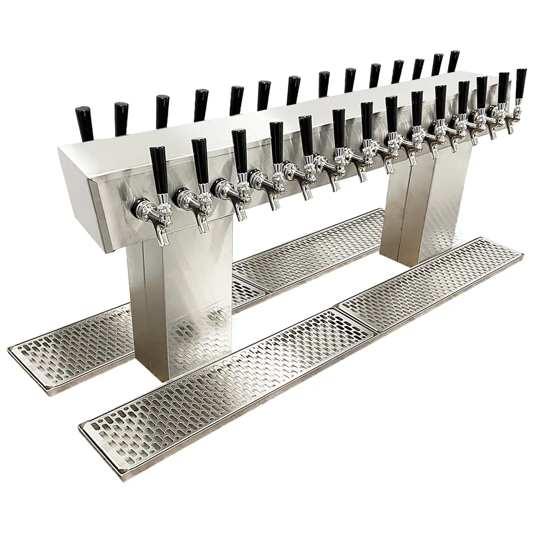 Glastender DT-20-MFR Double-Sided Draft Dispensing Tower w/ 6.75" Tower, 20 Faucets