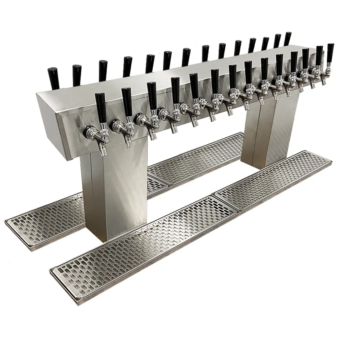 Glastender DT-20-SSR Double-Sided Draft Dispensing Tower w/ 6.75" Tower, 20 Faucets