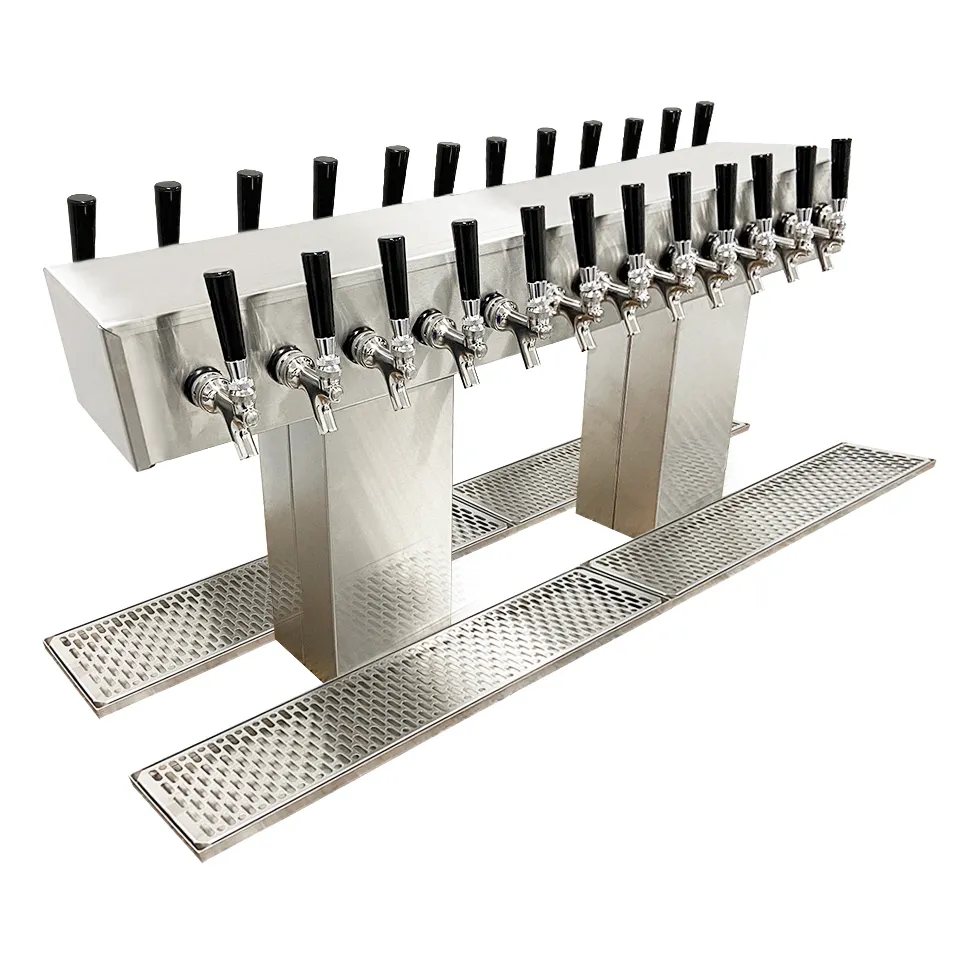 Glastender DT-24-MFR Double-Sided Draft Dispensing Tower w/ (2) 6.75" Tower, 24 Faucets