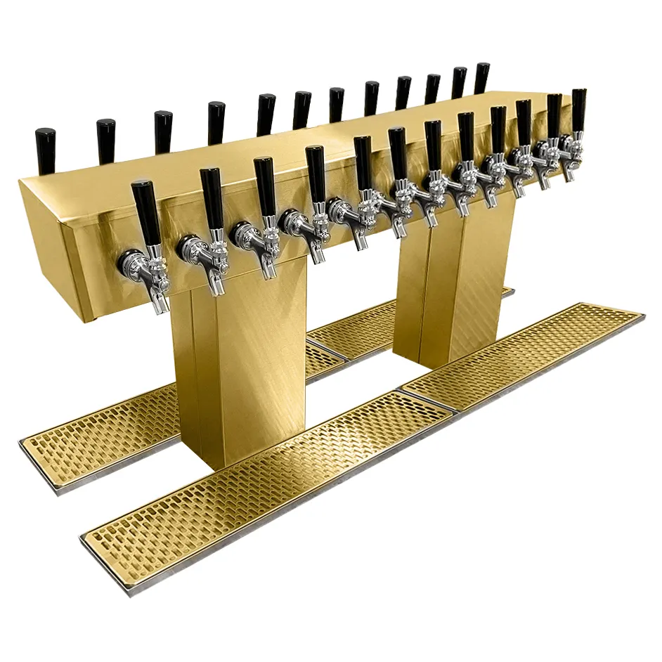Glastender DT-24-PBR Double-Sided Draft Dispensing Tower w/ (2) 6.75" Tower, 24 Faucets