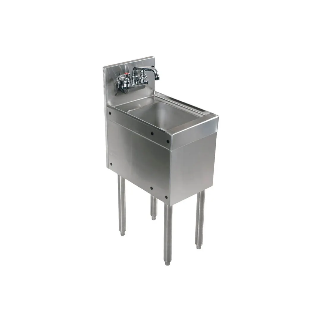 Glastender HSA-12 12" Free Standing Underbar Hand Sink Unit with Splash Mount Faucet 
