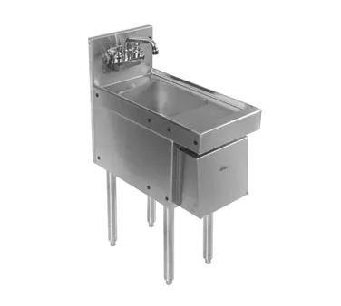 Glastender HSB-12-AD 12" Free Standing Underbar Hand Sink Unit with Soap & Towel Dispenser