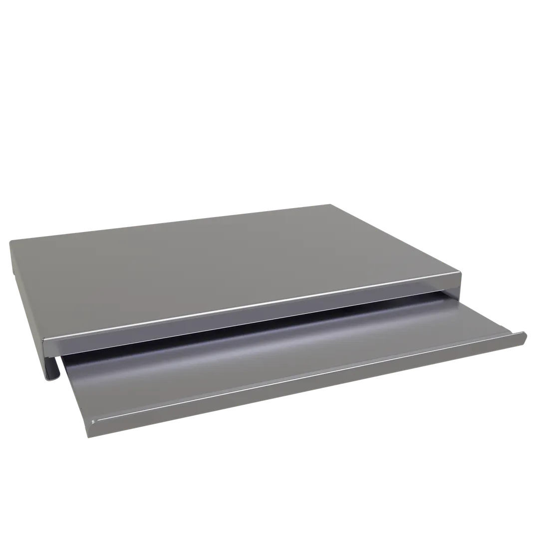 Glastender IBCA-12 Underbar Ice Bin Sliding Cover, 12" Two-Piece Stainless Steel, Fits 19" Ice Bins