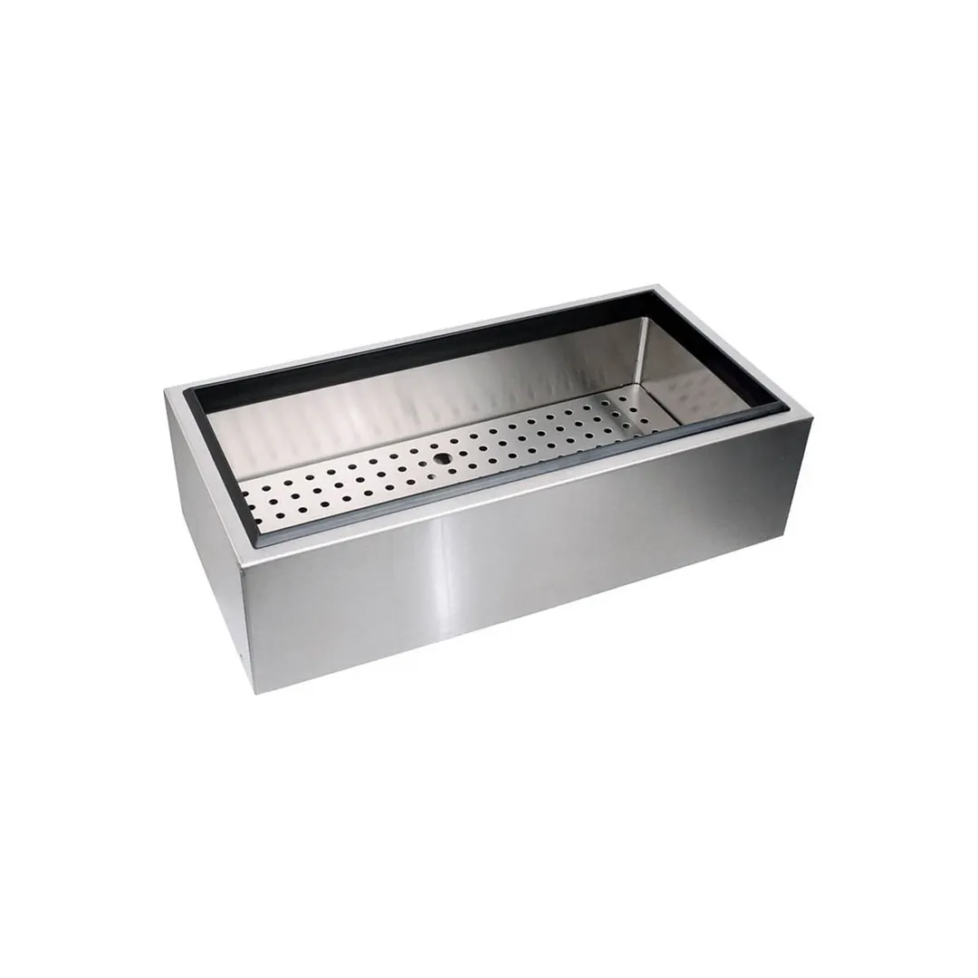 Glastender IDU-12X24 Bar Ice Display Unit with ABS Breaker Strip, 24"W x 12"D