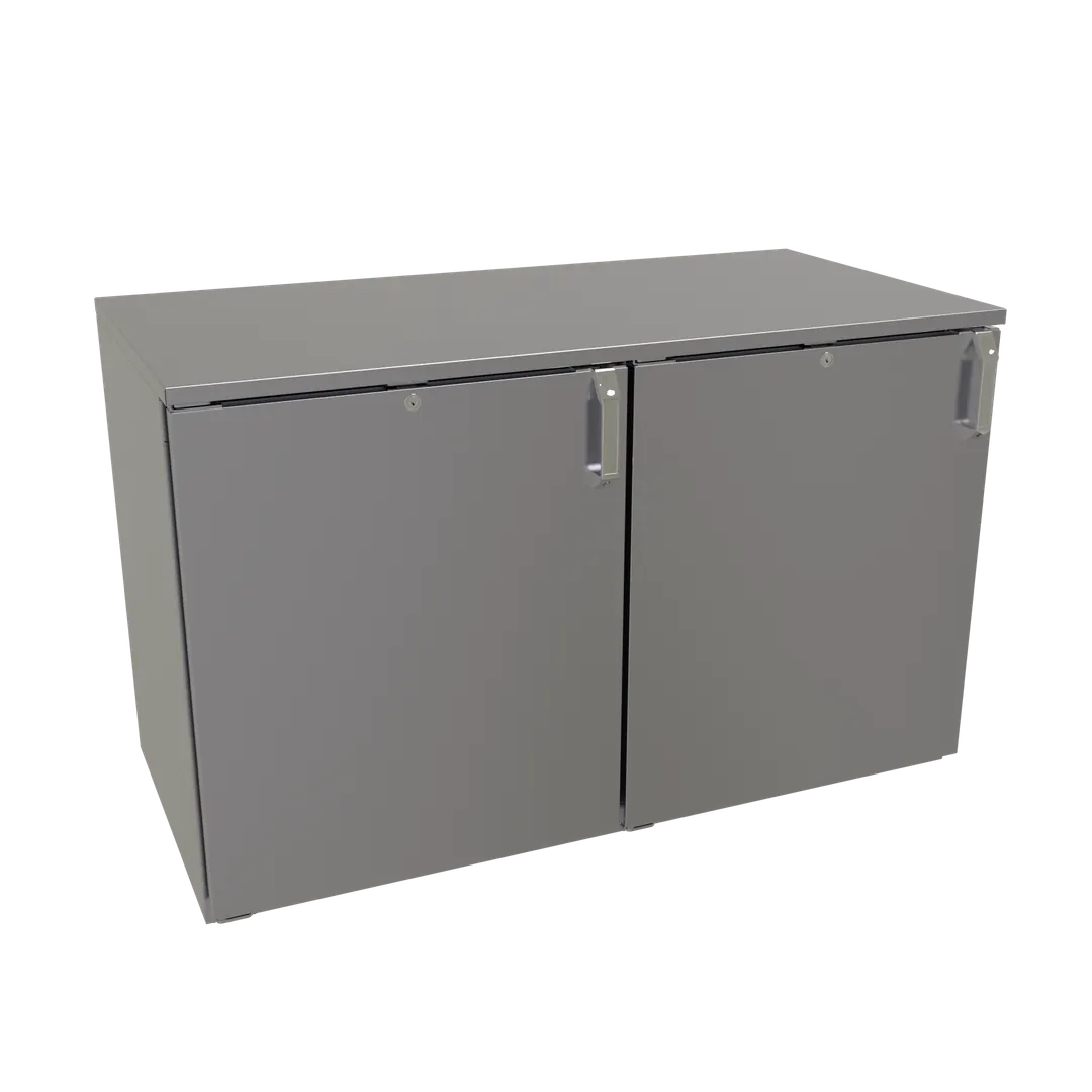 Glastender LPDS48 48" Two Section Low Profile Back Bar Dry Storage Cabinet
