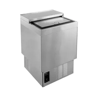 Glastender MF24-S2 24" Underbar Stainless Steel Glass Froster, 105 Mugs Capacity, 2 Shelves