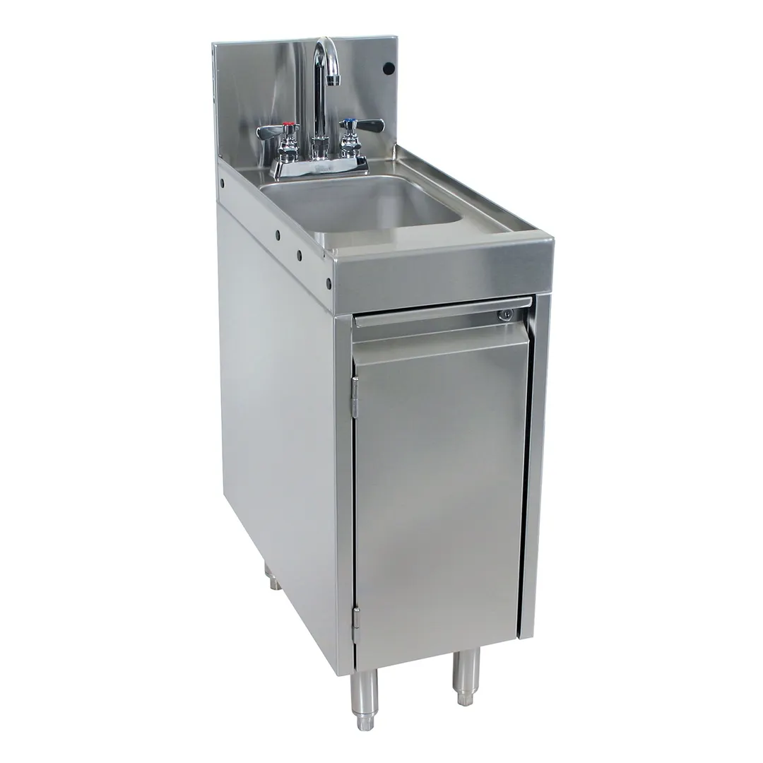 Glastender SWB-12-C Underbar Wet Waste Sink, Cabinet Base with Hinged Door