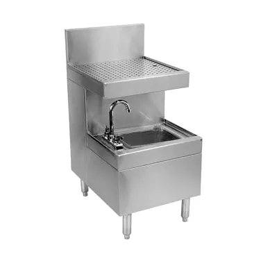 Glastender SWB-18-DB Underbar Wet Waste Sink, 18"W X 24"D