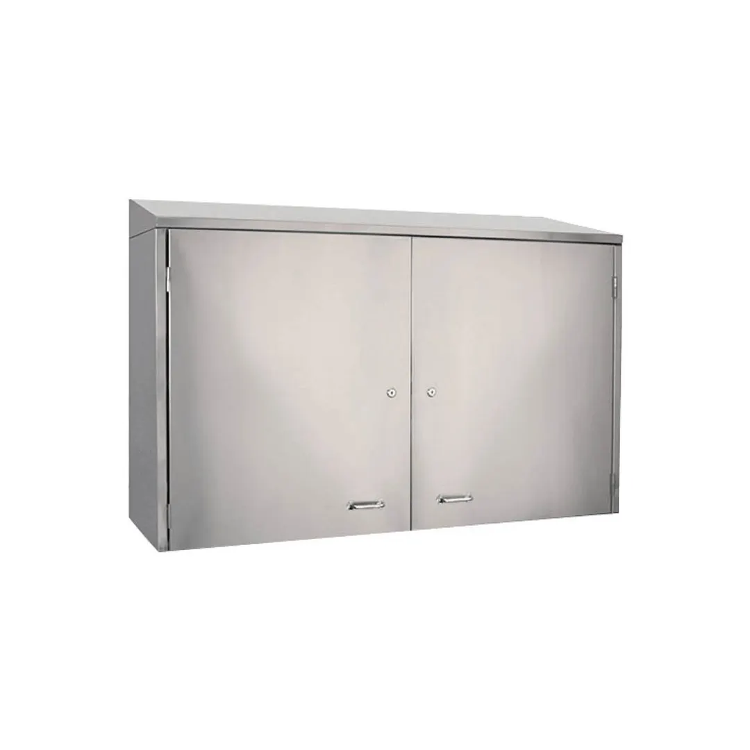 Glastender WCH60 60" Stainless Steel Enclosed Wall Mounted Cabinet w/ Hinged Doors