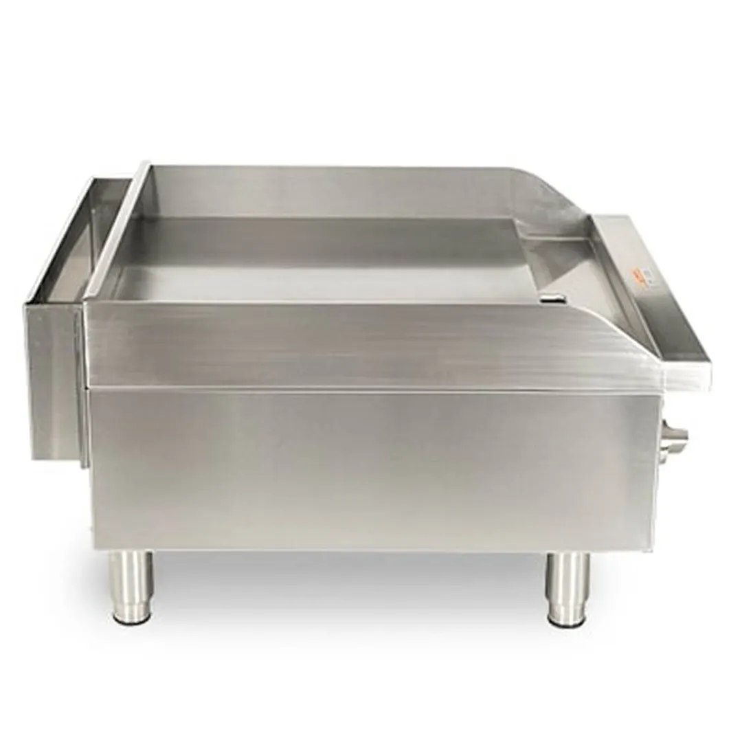 Globe GG24TG 24" Countertop Gas Griddle, Thermostatic Controls, 1" Steel Plate, 60.000 BTU
