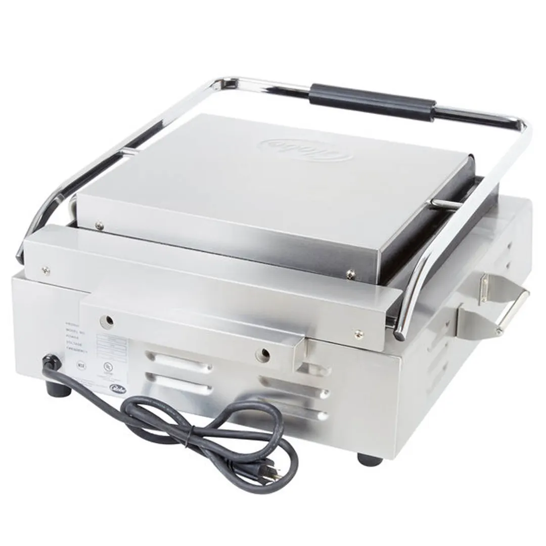 Globe GPG14D 22" Sandwich Panini Grill w/ Timer, 14" x 14" Grooved Plates, 120V