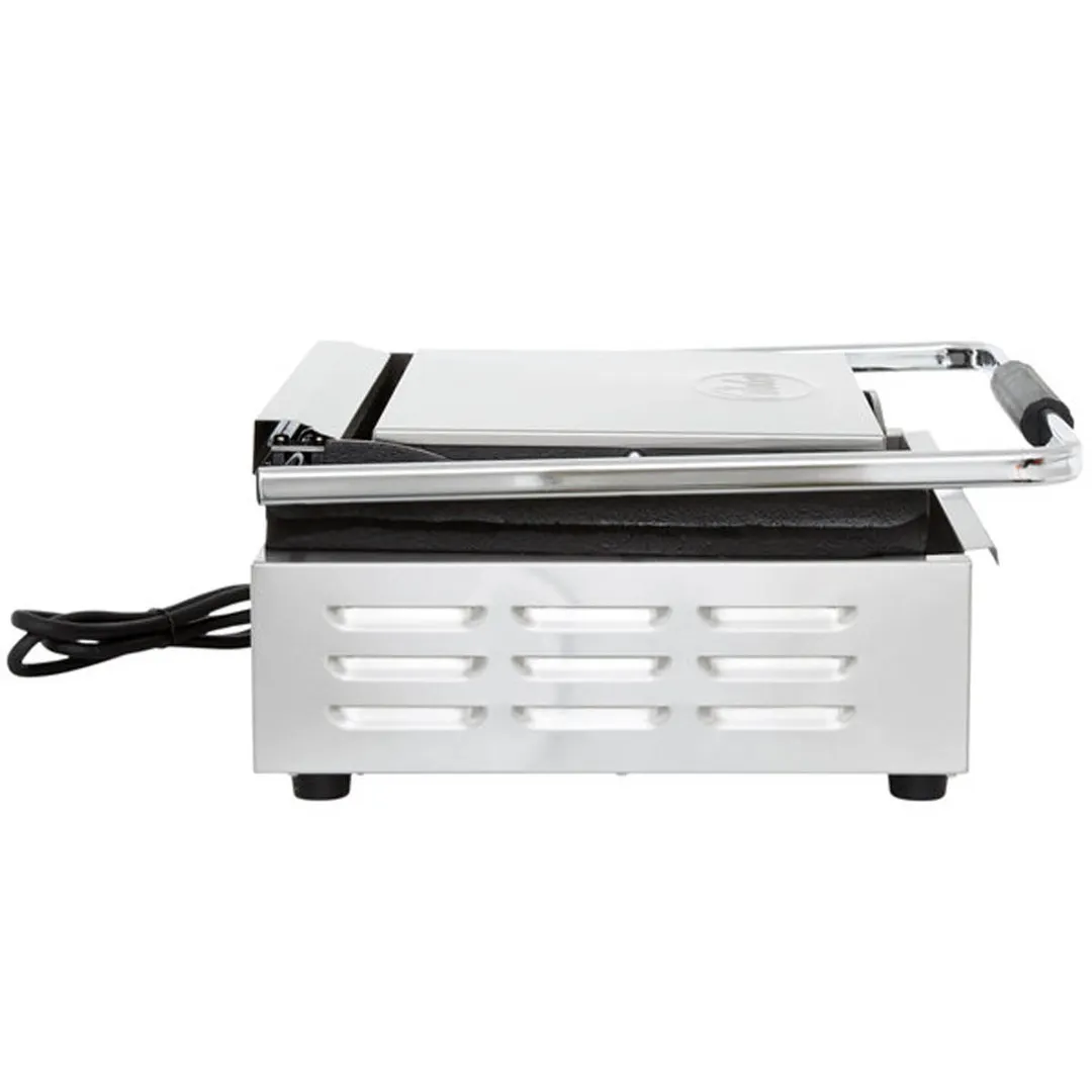 Globe GSG1410 19" Single Sandwich Panini Grill w/ 14" x 10" Smooth Plates, 120V
