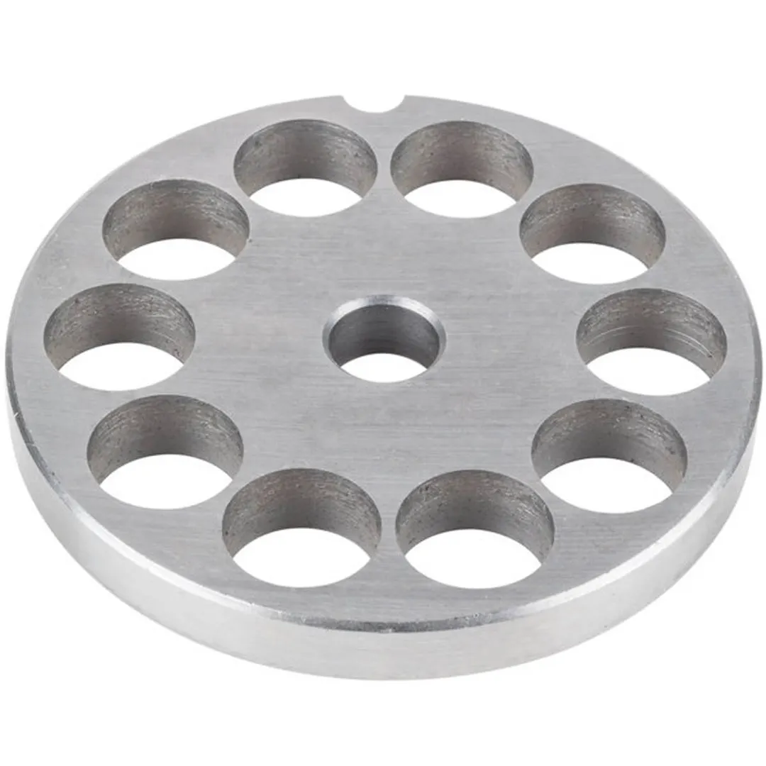 Globe L00775 Chopper Plate 9/16" (14mm) for CM12 Meat Chopper, #12 Hub, Stainless Steel, Precision Cutting