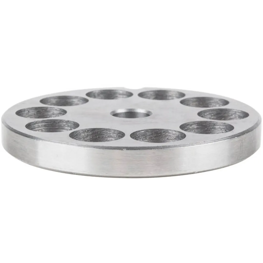 Globe L00775 Chopper Plate 9/16" (14mm) for CM12 Meat Chopper, #12 Hub, Stainless Steel, Precision Cutting