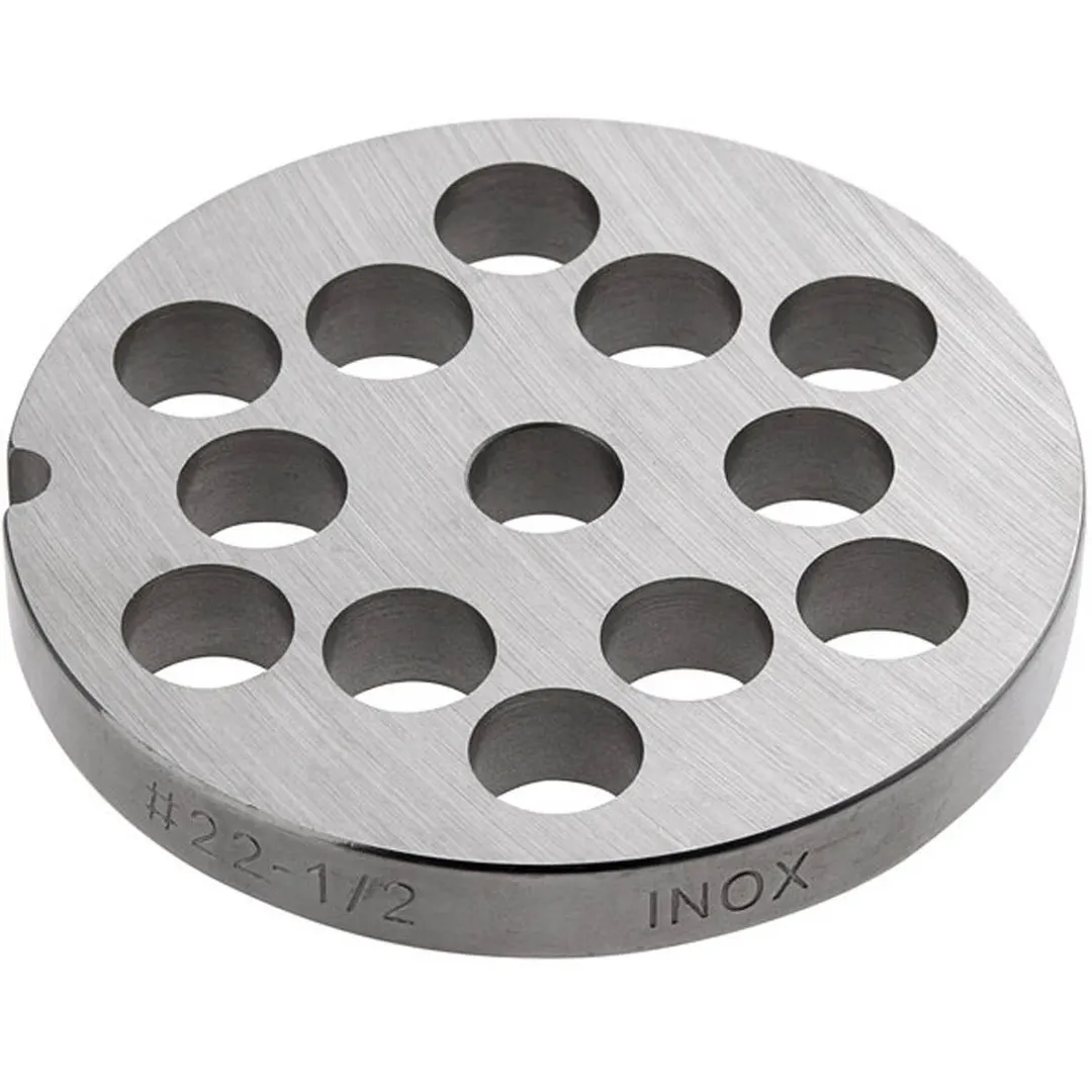 Globe L00780 - 1/2" (12mm) Chopper Plate for CM22 Meat Grinder, Hub Type #22, Stainless Steel Attachment