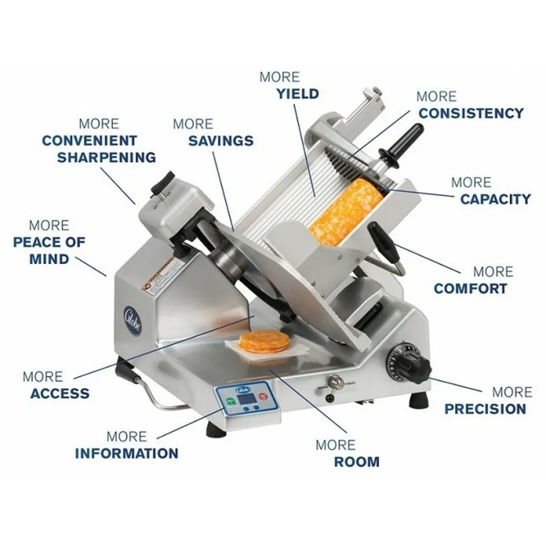 Globe S13 S-Series Premium 13" Heavy-Duty Manual Meat Slicer, 1/2 HP