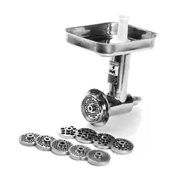Globe XMCA-SS Meat Grinder Assembly for #12 Hub – Knife, 3/16" Plate, Pusher, Steel Cylinder, Gear, Ring, Pan