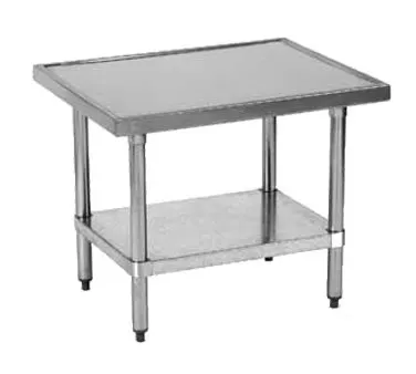 Globe XTABLE Undershelf Mixer Table (30"W x 24"D x 24" H) with Galvanized Base & Stainless Steel Top