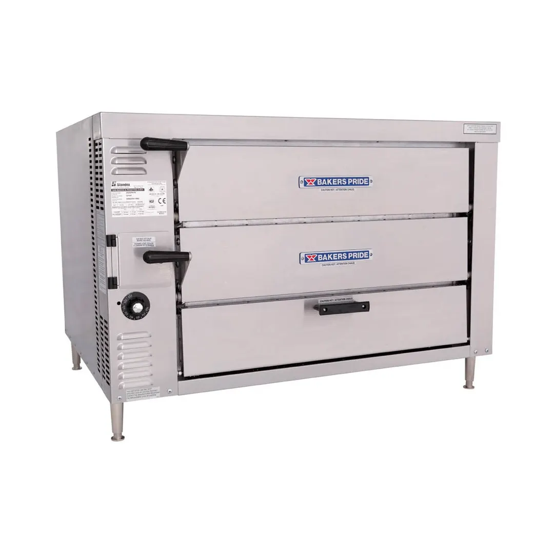 Bakers Pride GP61 41" Double Deck Gas Countertop Pizza Oven w/ 45,000 BTU, Stackable