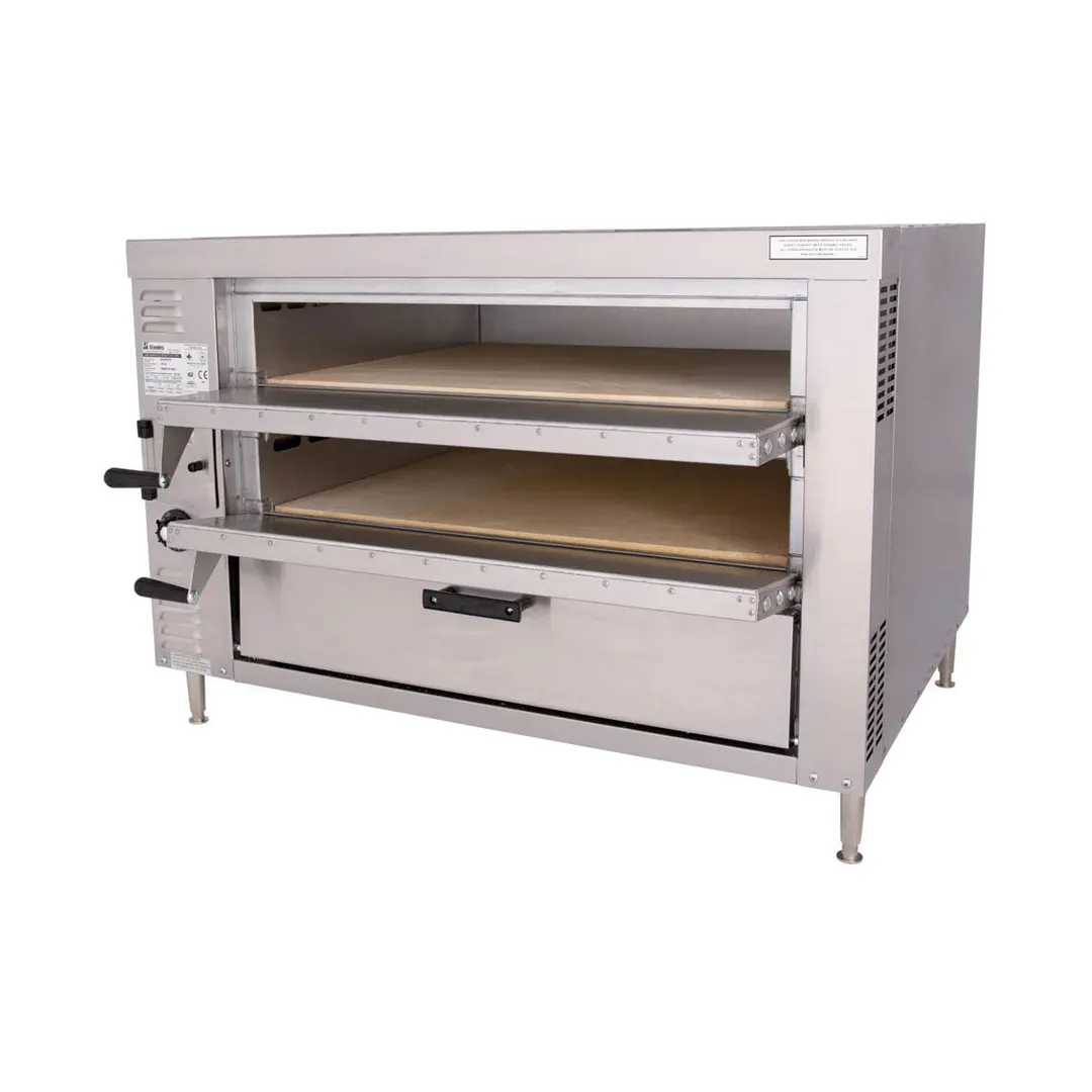 Bakers Pride GP61 41" Double Deck Gas Countertop Pizza Oven w/ 45,000 BTU, Stackable